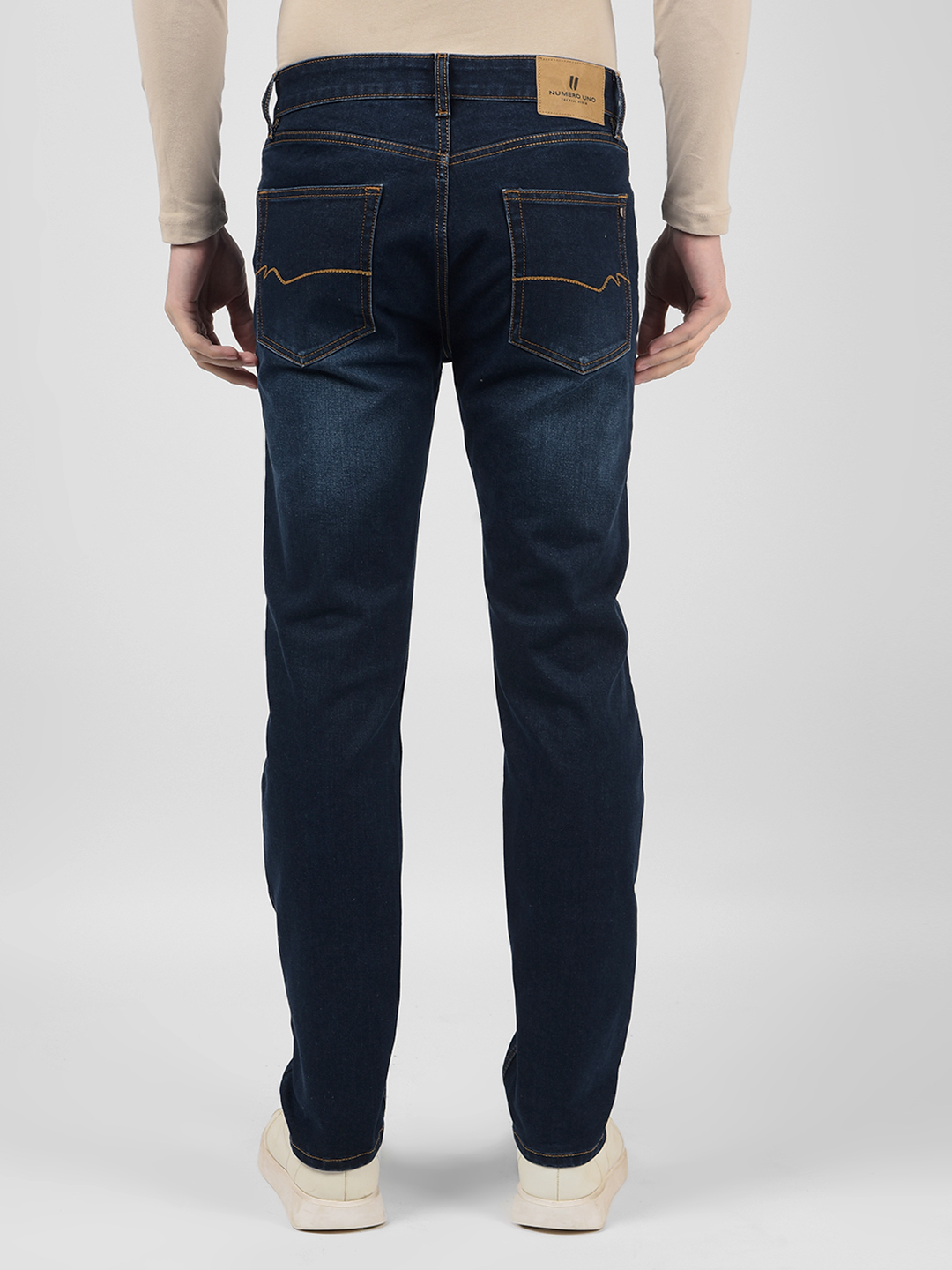 Numero Uno Men Solid Blue Jeans